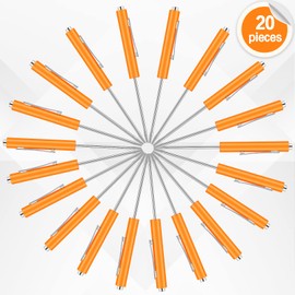 Shimeyao 20 Pcs Pocket Flat Head Screwdriver Set Small Magnetic Pocket Screwdriver Bulk Mini Clips Slotted Screw Driver with Magnet for Mechanical Electrician Technician(Orange)