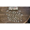 Gaslands Tiny Weapons Pack 40 items Silver 3d printed. 19