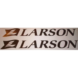 Larson 2 LARSON XXL CHROME VINYL Boat Decals Stickers 4"x24"