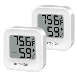 Digital Hygrometer Thermometer for Room Temperature Humidity Meter Indoor Thermometer Accuracy Calibration LCD Temperature Sensor, Bedroom, Baby Room, Office, Greenhouse, Cellar