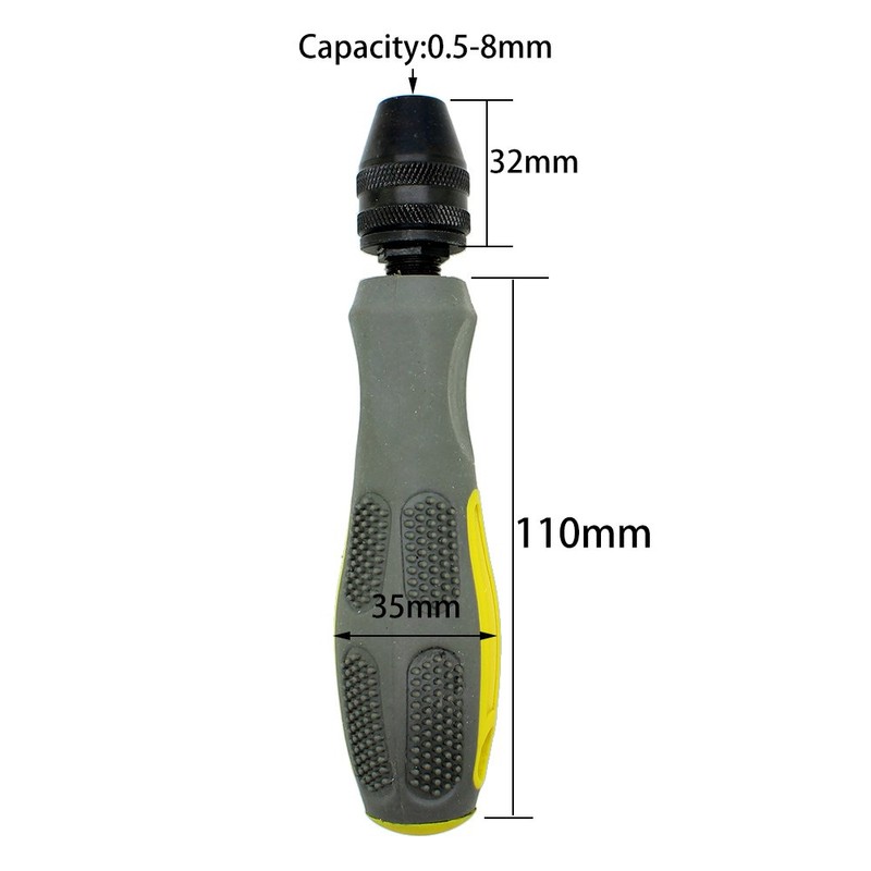 0.5-8mm Adjustable Pin Vise Model Hand Drill Tool and Keyless