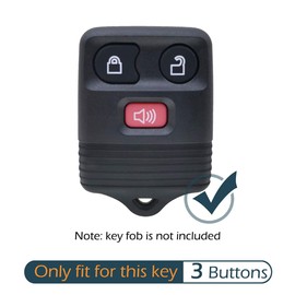 2Pcs Silicone 3 Buttons Key Fob Cover Remote Case Keyless Protector Compatible with Ford E150 E250 E350 F150 F250 F350 Edge Escape Expedition Explorer Focus Fusion Lincoln MKX MKZ Mercury (Black)