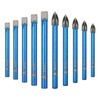 Dry Diamond Drill Bit Set,BRSCHNITT 10pcs/Pack 1/4"*5 Diamond Hole Saw