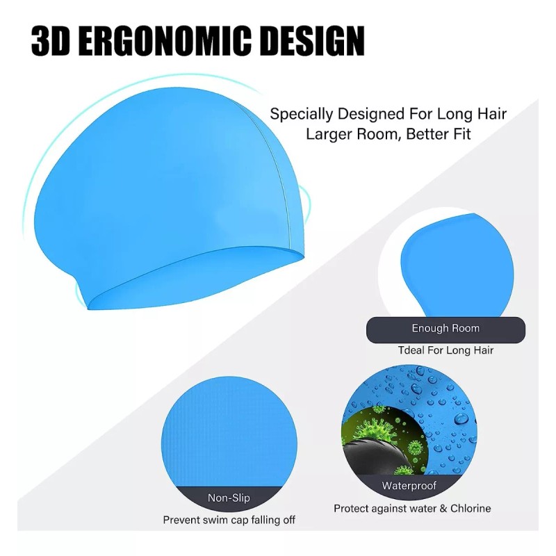 StarFly Gorro De Natación Silicona Elástico Duradero Unisex + Gafas