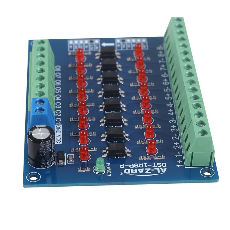 DONGKER Optocoupler Isolation Board, 24V to 3.3V 8-Channel Photoelectric Isolation