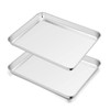 TeamFar Toaster Oven Pan Set of 2, Stainless Steel Toaster