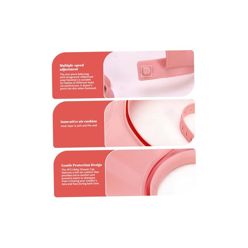 Protector para Lavado de Cabello para Bebés, 3 Piezas Gorro