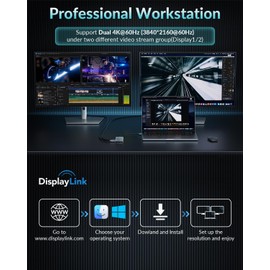 PHIXERO 10 in 1 USB Docking Station Dual Monitor 4K@60HZ for Mac M1/M2, Displaylink Dock with 2 HDMI & 2 DP, 100W PD, 3 USB 3.2Gen2 [10 Gbps], Ethernet, Audio, Compatible with Thunderbolt, Windows,et