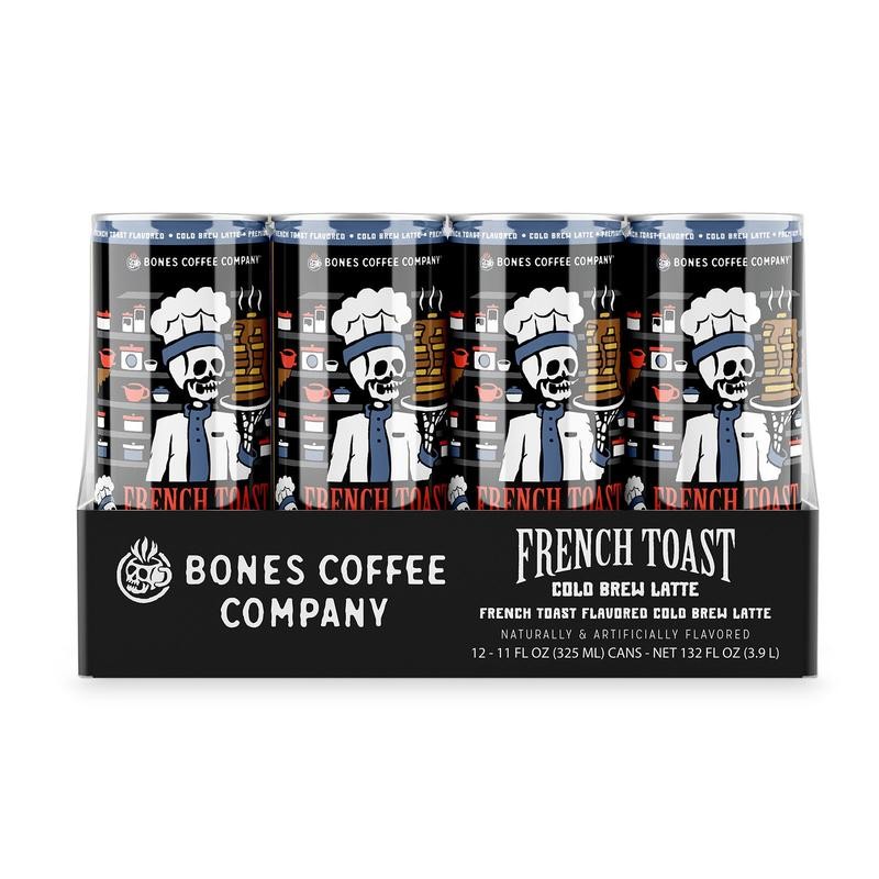 Bones Coffee Company French Toast Cold Brew Latte Flavored Coffee