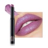 Purple Metallic Lipstick for Women,Lightweight Comfortable Non-Drying Shimmer Frosted Lipstick,Glitter