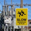 Slow Grandkids At Play Sign, 8.5 x 11 in" OSHA