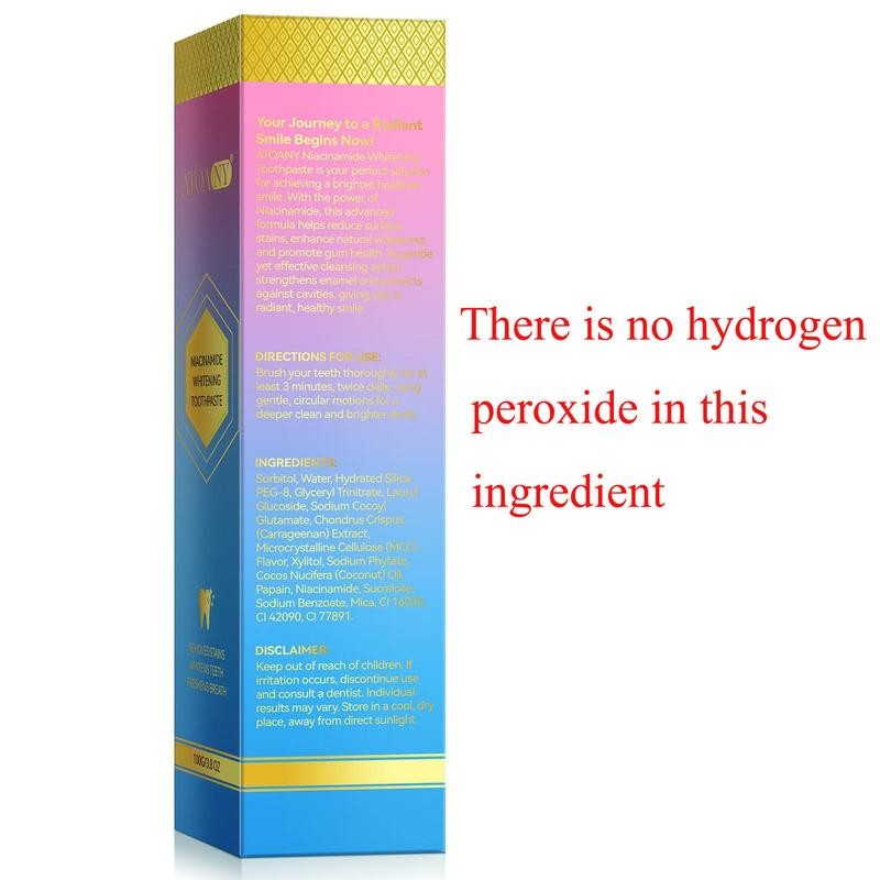 Toothpaste with Niacinamide for Enhanced Brightening, /box Powerful Oral Care