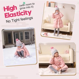 Moon Kitty Baby Girls Hat with Ear Flaps Toddler Beanies Baby Boys Girls Beanies Kids Winter Hats Soft Acrylic Knit & Fleece Lined Caps