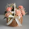 Hacbop Woven Flower Basket Rattan Storage Basket Flower Girl Hand