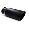 MBRP T5127BLK 7" O.D. Rolled End Exhaust Tip (Black Coated)