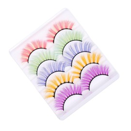 Outanaya 5pairs False Lashes Natural Appearance Fake Eyelashes Long Use Dense Makeup Lashes for Women