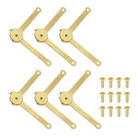 PATIKIL Lid Support Hinge 2.7" x 0.3", 6 Pack Metal Lid Stay Hinge 180 Degree Rotatable Hinge for Cabinet Jewellery Box Decoration Suitcase, Gold