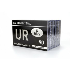 GALLUNOPTIMAL UR90 Audio Cassettes 90 Minutes Empty Cassettes Pack of 5 - Empty Cassettes 90 min