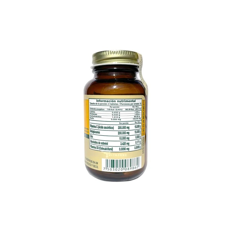 Vitamina C Betaglucanos Zinc Y Vitamina D3 30 Tabs Masticabl