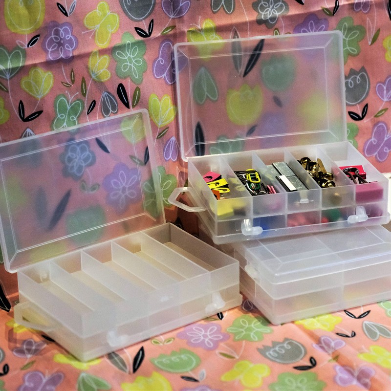 2 x Small Double Sided 10 Compartment Box - Fishing