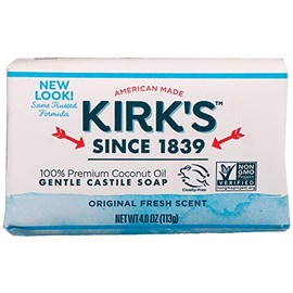 Kirk's Coconut Oil Gentle Castile Soap, Original Fresh Scent, 4 oz (113 g)