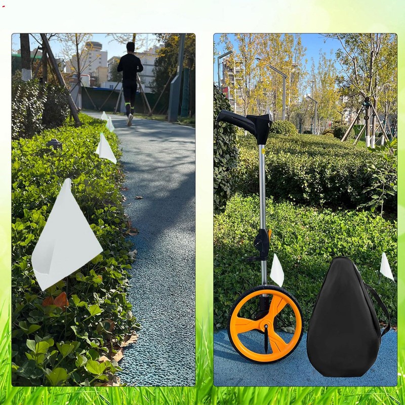 TELAIN White Marking Flags, Pack of 20 Marker Flags, Lawn