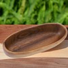 Wooden Serving Tray Easy Cleaning Boat Shape Wooden Food Plate