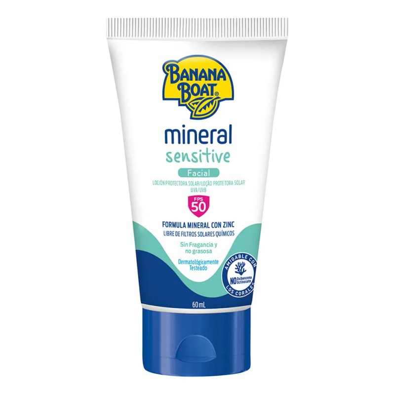 Protector Solar Banana Boat Mineral Sensitive 50+FPS 60 ml