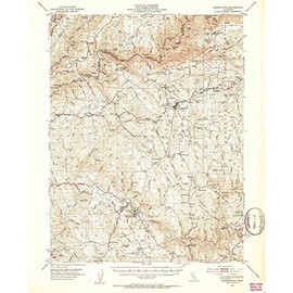 YellowMaps Georgetown CA topo map, 1:62500 Scale, 15 X 15 Minute, Historical, 1949, Updated 1953, 20.8 x 17 in - Polypropylene