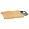 Cortesi Home Isabella Natural Bamboo Cutting Board With Removable Stainless