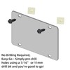 lasuroa License Plate Screw Kit, Include 4pcs Nylon Screw Retainers