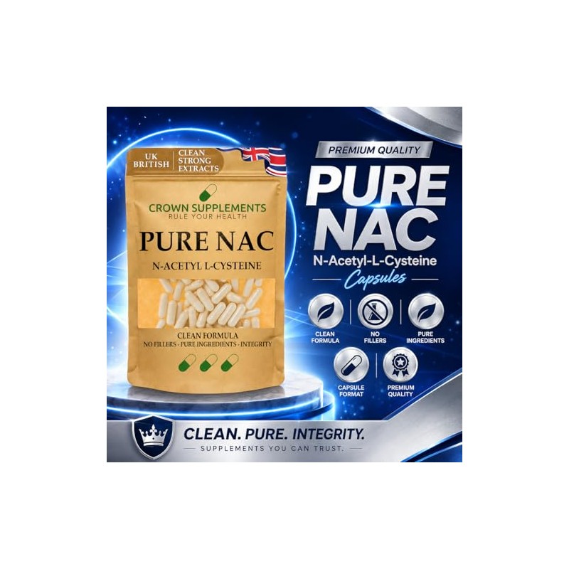 Pure Clean NAC Capsules N Acetyl Cysteine | Clean Formula