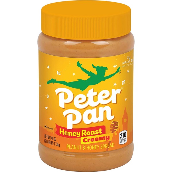 Peter Pan Honey Roast Creamy Peanut and Natural Honey Spread, 40-Ounce (Pack of 2)