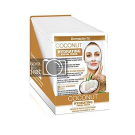 Dermactin -TS Mascarilla facial hidratante de coco (paquete de 12)                                                                                    