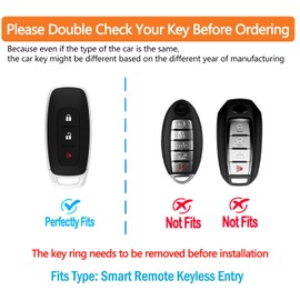 Sindeda for Nissan Key fob Cover with Leather Keychain Soft TPU Full Cover Protection,for 2023-2026 Pathfinder Rogue Ariya Versa Kicks Sentra Armada Murano Key Fob Shell (Red, 3 Buttons)