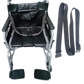 Wheelchair Safety Strap Seat Belt Anti-Slip and Anti-Fall Fixation Extra Long Size-Suitable Easy to Install Stable Support Seniors Adjustable High Chair Harness Patients Cares Strap（Black）