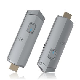 Wireless HDMI Transmitter and Receiver Set, Small, 1080P/5Ghz/30M Transfer, No Setting Required, No WiFi Required, Low Latency, Convenient to Carry, Certified for PC/Mac/Camera/DV/TV/Projector/Monitor
