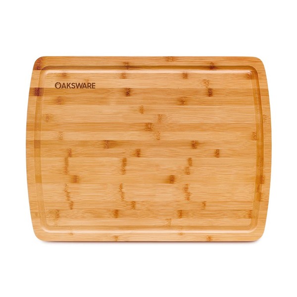 OAKSWARE 24 x 18 Inch Extra Large Bamboo Cutting Board, Kitchen Chopping Boards with Juice Groove for Meat, Cheese, Fruit & Vegetables- Alpine Bamboo Butcher Block Carving Board for Stove Top