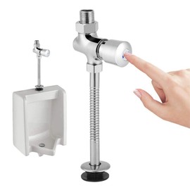 Acogedor - Válvula de descarga de orinal, Válvula de descarga de orinal de baño de baño de aleación de zinc, Retraso manual Apagado autom...