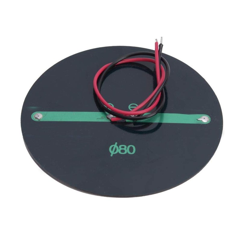 T best 4Pcs High Efficiency Round Solar Panel, 6V 80MM