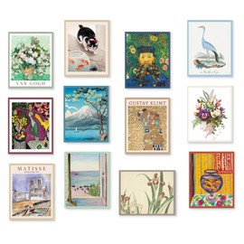 UPWELOVE+ Eclectic Wall Art - 12 PCS UNFRAMED Prints, Maximalist Wall Decor for Bedroom, Living Room, Creative Spaces