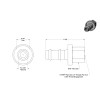 Stainless Steel Push-on Barbed Hose Fitting 3/8" Hose ID, 1/8