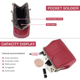 LUI SUI Women's Handbags Women's Top Handle Bags PU Leather Stylish Tote Shoulder Bags Purse, red, Classic, elegant