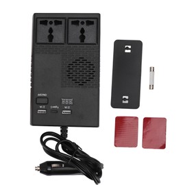 200W Power Inverter DC 12V to AC 220V Car Power Outlet Adapter Plug Inverter with One Type C Dual USB Port Dual 220V Socket