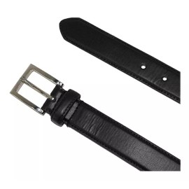 CTM Cinturón Básico De Piel 2.8cm Para Hombre Hebilla Plateada