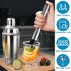 6-Piece Cocktail Shaker Set 24oz Shaker Strainer Muddler Jigger Mixing