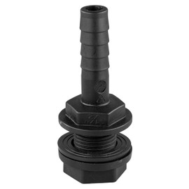 Water butt/rain barrel/water storage tank barbed hosetail for overflow/outlet,1/2"-2" options (1/2")