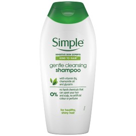 Simple Kind to Hair Gentle Cleansing Shampoo with vitamin B5, chamomile oil, and glycerin hair care for healthy, shiny hair 400 ml