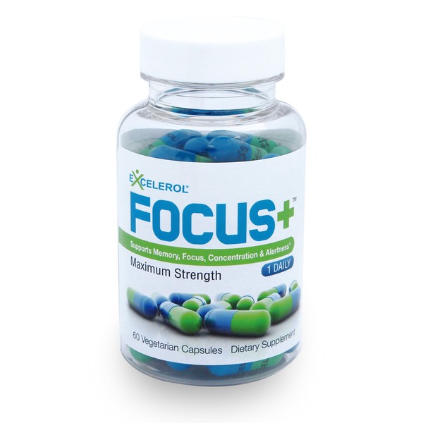 Excelerol Focus Plus Brain Supplement, Memory Support Capsules (60 Capsules)