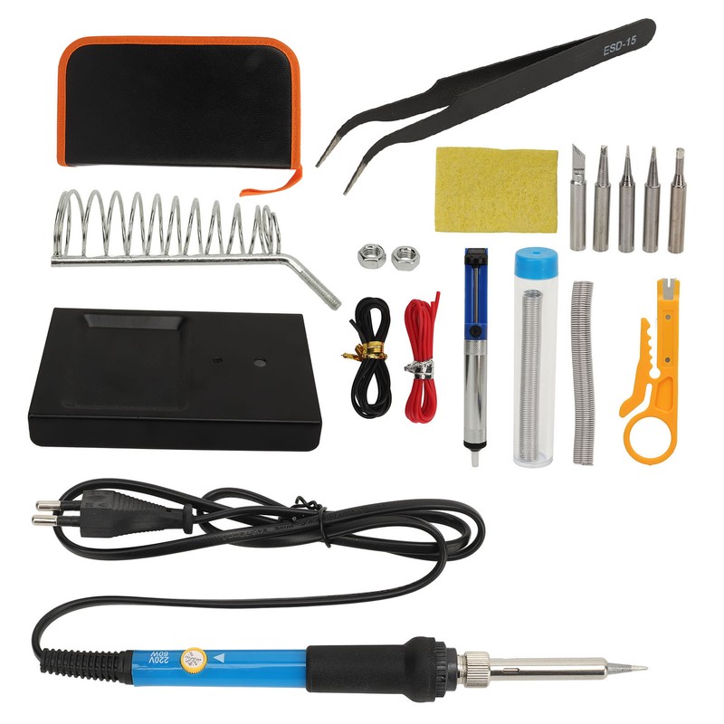 15PCS Set Soldering Iron Set Adjustable Temperature Solder Iron Kit